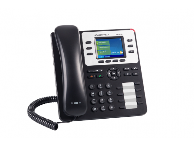 Grandstream GXP2130 - IP телефон. 3 SIP аккаунта, 3 линии, цветной LCD, PoE, (1GbE) Gigabit Ethernet, 8 BLF, Bluetooth
