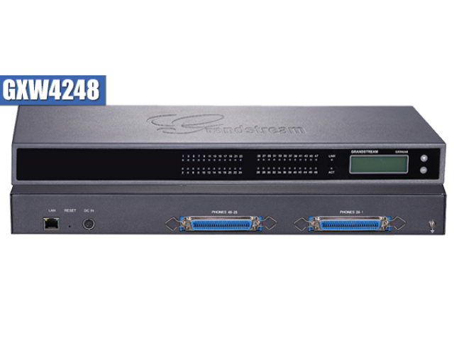 Grandstream GXW4248 - IP шлюз. 48xFXS, 1xLAN, (1GbE)Gigabit Ethernet