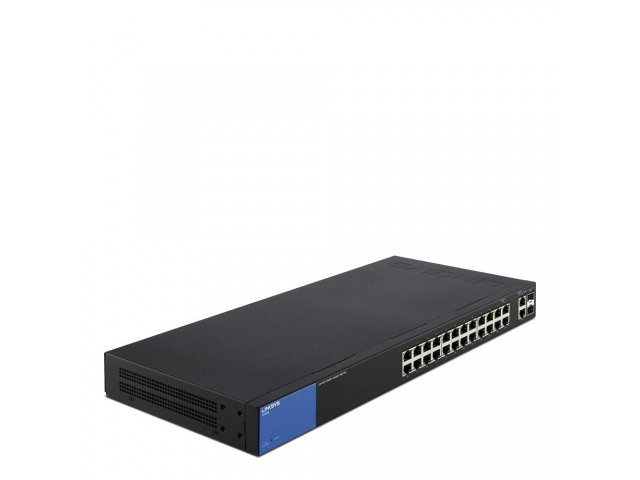 Коммутатор Linksys LGS326-EU, 24-Port Gigabit Smart Managed Switch + 2x Gigabit SFP/RJ45 Combo Ports