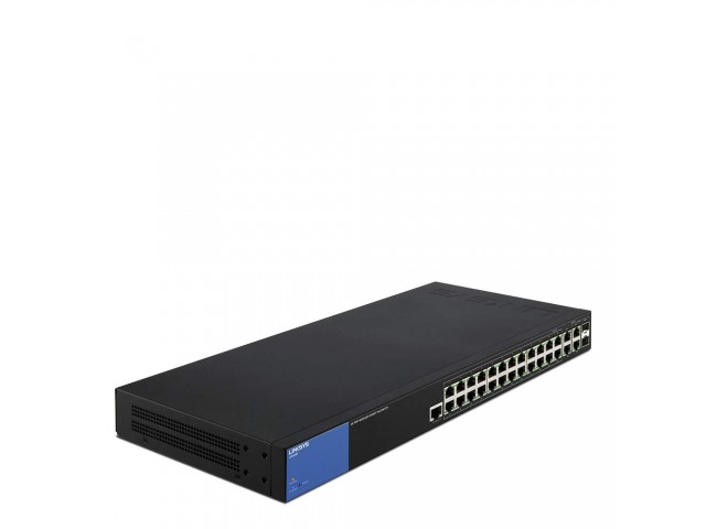 Коммутатор управляемый Linksys LGS528P-EU, 24-Port Gigabit PoE+ Managed Switch + 2x Gigabit Ethernet + 2x Gigabit SFP/RJ45 Combo Ports
