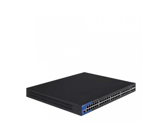 Коммутатор управляемый Linksys LGS552P-EU, 48-Port Gigabit PoE+ Managed Switch + 2x Gigabit SFP/RJ45 Combo Ports + 2x 10G SFP+ Ports