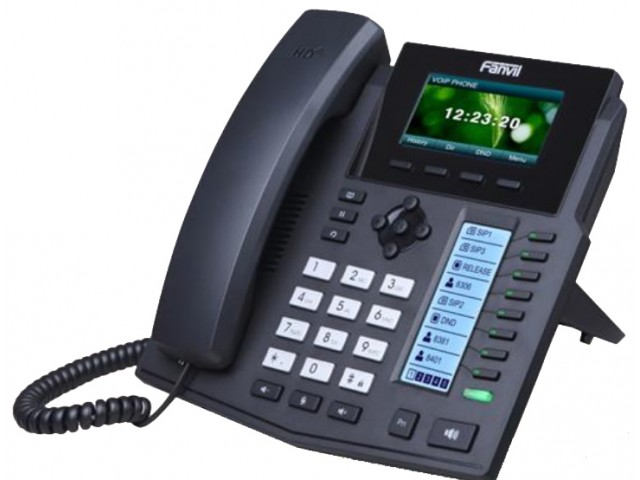 Fanvil X5S - IP-телефон, 6 - 16 SIP-аккаунтов, HD аудио, PoE, без блока питания