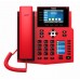 Fanvil X5U-R - Красный IP-телефон, 16 линий SIP, HD Audio, 2 порта 10/100, USB, PoE, без блока питания