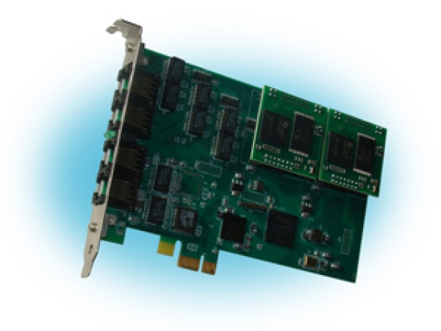 Parabel Quasar-4PCX-EC - Цифровая плата для Asterisk, 4 E1 порта, PCI express, эхоподавитель