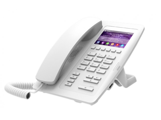 Белый Fanvil H5 - IP-телефон для гостиниц, до 2-х SIP-аккаунтов, PoE, HD аудио, без блока питания